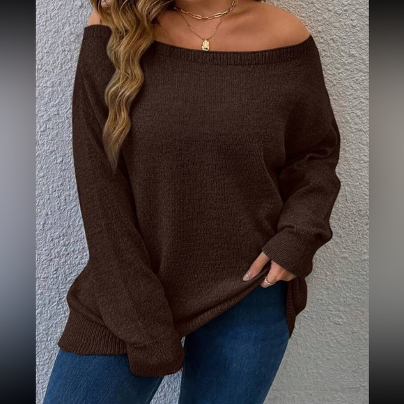 Plus size off shoulder sweater top - Picture 13 of 16